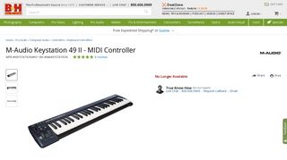 
                            7. M-Audio Keystation 49 II - MIDI Controller KEYSTATION49II B&H
