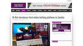 
                            6. M-Bet introduces first online betting platform in Zambia – The Mast ...