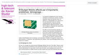 
                            8. M-Budget Mobile affecté par d'importants problèmes: témoignage…