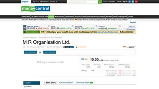 
                            10. M R Organisation Ltd. Stock Price, Share Price, Live BSE/NSE, M R ...