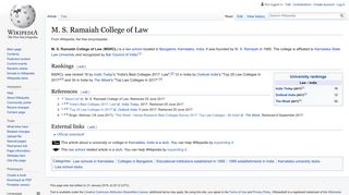 
                            5. M. S. Ramaiah College of Law - Wikipedia