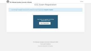 
                            13. M. S. University | CCC examination registration