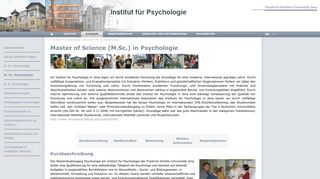 
                            3. M. Sc. Psychologie - Institut für Psychologie