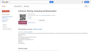 
                            13. m-Science: Sensing, Computing and Dissemination