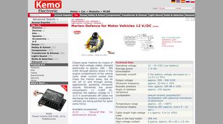 
                            9. M186 Marten Defence for Motor Vehicles 12 V/DC