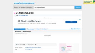 
                            2. m1.msm4all.com at WI. Monspacea » Member's login - Website Informer