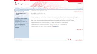 
                            10. Ma déclaration d'impôt - BE-Login - Kanton Bern