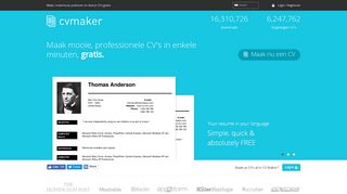 
                            3. Maak gratis professionele CV's - CV maker - CV Maker