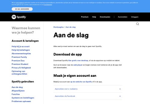 
                            1. Maak je eigen account aan - Spotify