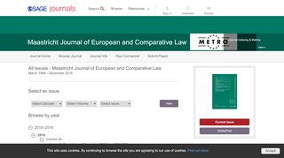 
                            11. Maastricht Journal of European and Comparative Law - All Issues