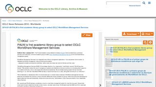 
                            13. Maastricht University selects OCLC WorldShare Management ...