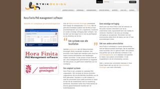 
                            9. Maatwerk webapplicaties: Hora Finita PhD management software