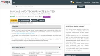 
                            4. Maayas Info-Tech Private Limited - Financial Reports, Balance Sheets ...