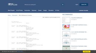 
                            13. MAC Addresses by Company - DOCSLIDE.NET