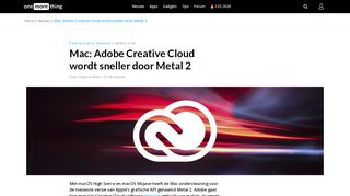 
                            8. Mac: Adobe Creative Cloud wordt sneller door Metal 2 - One More Thing