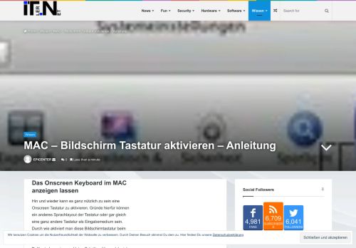 
                            3. MAC – Bildschirm Tastatur aktivieren – Anleitung - ITler.NET