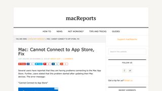 
                            8. Mac: Cannot Connect to App Store, Fix - macReports