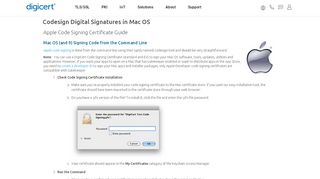 
                            10. Mac Codesign Utility Signing Code in Mac OS - DigiCert