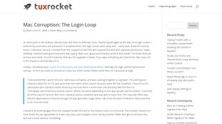 
                            5. Mac Corruption: The Login Loop - Tuxrocket