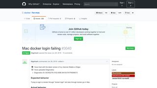 
                            2. Mac docker login failing · Issue #3040 · docker/for-mac · GitHub