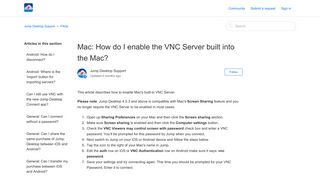
                            7. Mac: How do I enable the VNC Server built into the Mac? – Jump ...
