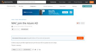 
                            4. MAC join the Azure AD - Spiceworks Community