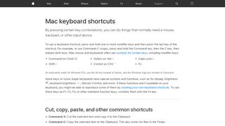 
                            2. Mac keyboard shortcuts - Apple Support