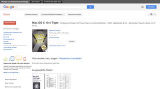 
                            8. Mac OS X 10.4 Tiger: Hintergrund-Wissen für Power-User und ...