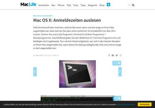 
                            12. Mac OS X: Anmeldezeiten auslesen | Mac Life