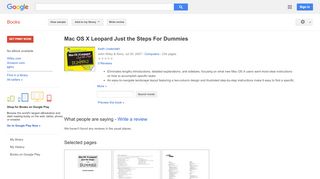 
                            4. Mac OS X Leopard Just the Steps For Dummies