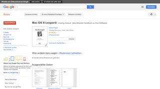 
                            12. Mac OS X Leopard: missing manual ; [das fehlende Handbuch zu ihrer ...
