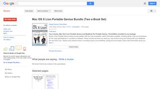 
                            9. Mac OS X Lion Portable Genius Bundle (Two e-Book Set)
