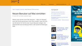 
                            5. Mac OS X: Neuen Benutzer anlegen - so funktioniert es | Tippscout.de