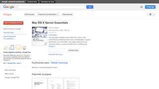 
                            6. Mac OS X Server Essentials - „Google“ knygų rezultatas