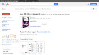 
                            11. Mac OS X Snow Leopard: das Buch ; wie Sie auf dem Mac machen, was ...