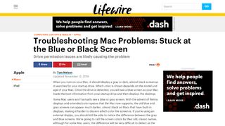 
                            12. Mac Problems: Stuck at the Blue or Black Screen - Lifewire