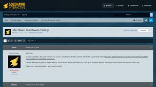 
                            10. Mac Steam Build Needs Testing! - Development Updates - Goldhawk ...