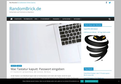 
                            13. Mac Tastatur kaputt: Passwort eingeben - RandomBrick.de