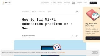 
                            8. Mac troubleshooting: how to fix Wi-Fi connection problems - Setapp