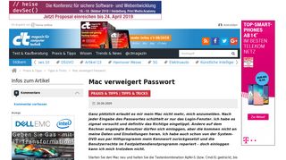 
                            11. Mac verweigert Passwort | c't Magazin - Heise