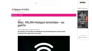 
                            7. Mac: WLAN-Hotspot einrichten - so geht's - Heise