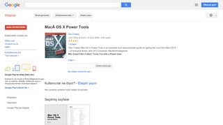 
                            9. MacÂ OS X Power Tools - Google Kitaplar Sonucu