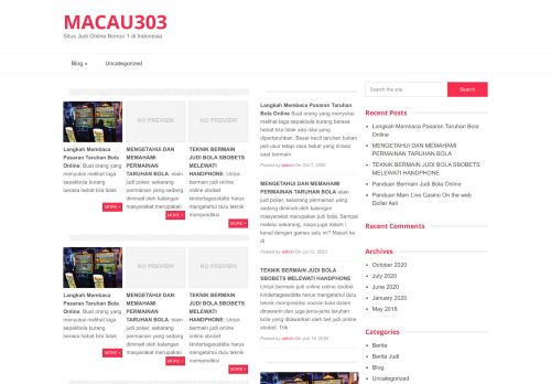 
                            3. Macau303 - Situs Judi Online Nomor 1 di Indonesia