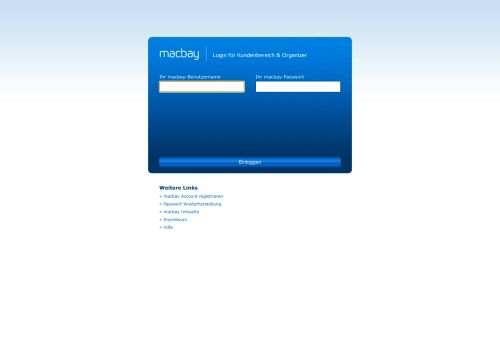 
                            1. Macbay Kundenbereich - Login