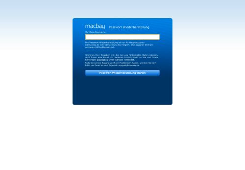 
                            11. Macbay Passwort Wiederherstellung