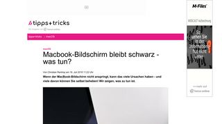 
                            9. Macbook-Bildschirm bleibt schwarz - was tun? - Heise