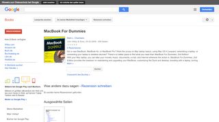 
                            4. MacBook For Dummies - Google Books-Ergebnisseite