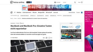 
                            11. MacBook und MacBook Pro: Einzelne Tasten nicht reparierbar | heise ...