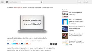 
                            10. MacBook Will Not Start Up After macOS Update, How-To Fix ...