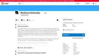 
                            11. MacEwan University - Reddit